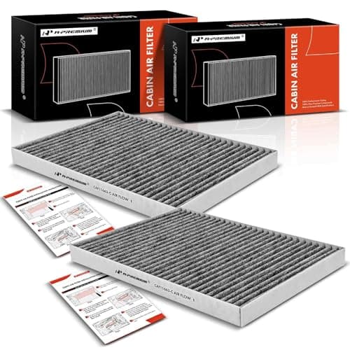 A-Premium 2-PC Cabin Air Filter with Activated Carbon Compatible with Buick, Chevrolet, GMC, Saturn Models - Enclave, Traverse, Acadia, Acadia Limited, Outlook