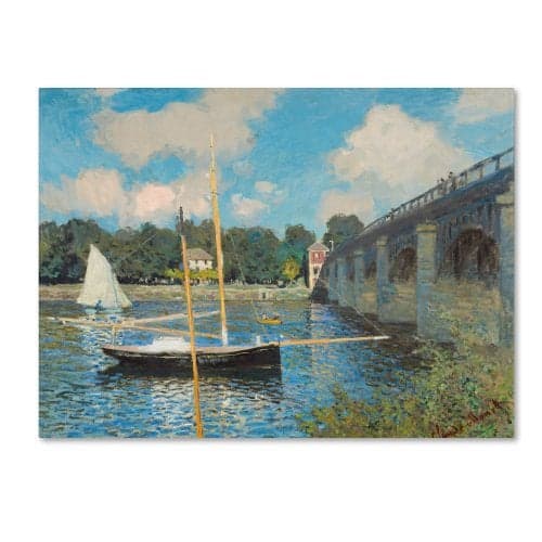 Trademark Fine Art The Bridge at Argenteuil 1874 Artwork by Claude Monet, 18 by 24-Inch