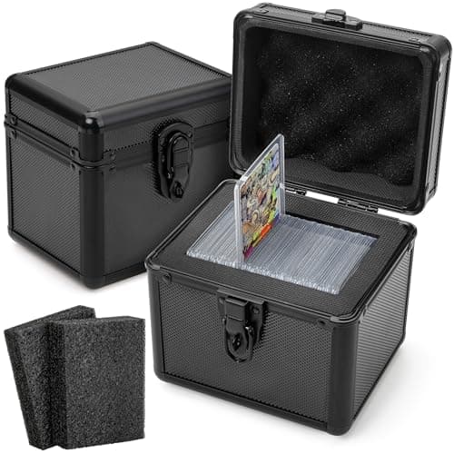 FunGuys Toploader Storage Box Sports Card Storage Case Top Loader Card Storage Top Loader Storage Boxes Trading Card Case Holds 70 Card One Touch Card Holder