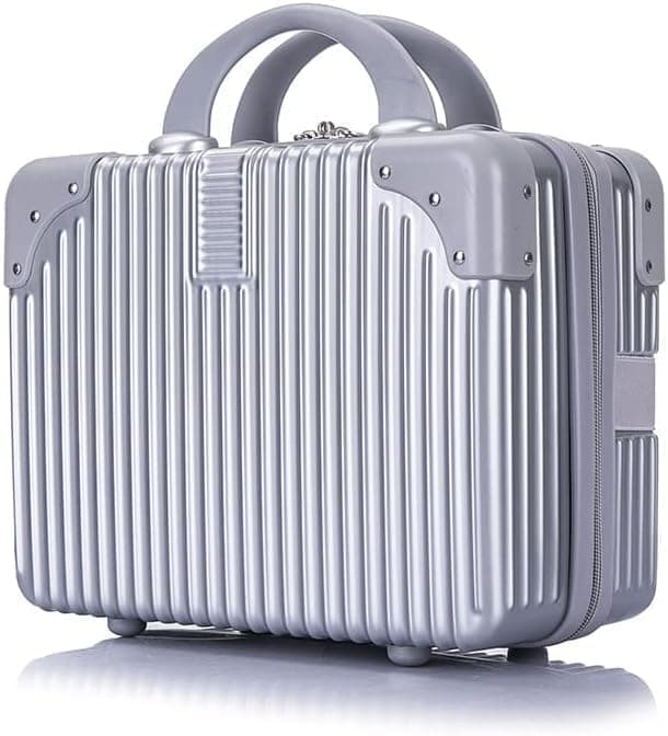 LIMBANI BROTHERS Mini Hard Shell Hard Travel Luggage Makeup Case SmallLIMBANI Brothers Portable Carrying Case Suitcase Organizer Makeup Storage Box for Women Grey Pack of 1