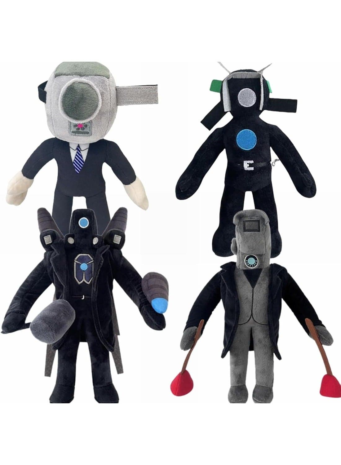 New Skibidi Stuffed Plush Toys, Great Gifts for Kids and Adults, 4-Pack