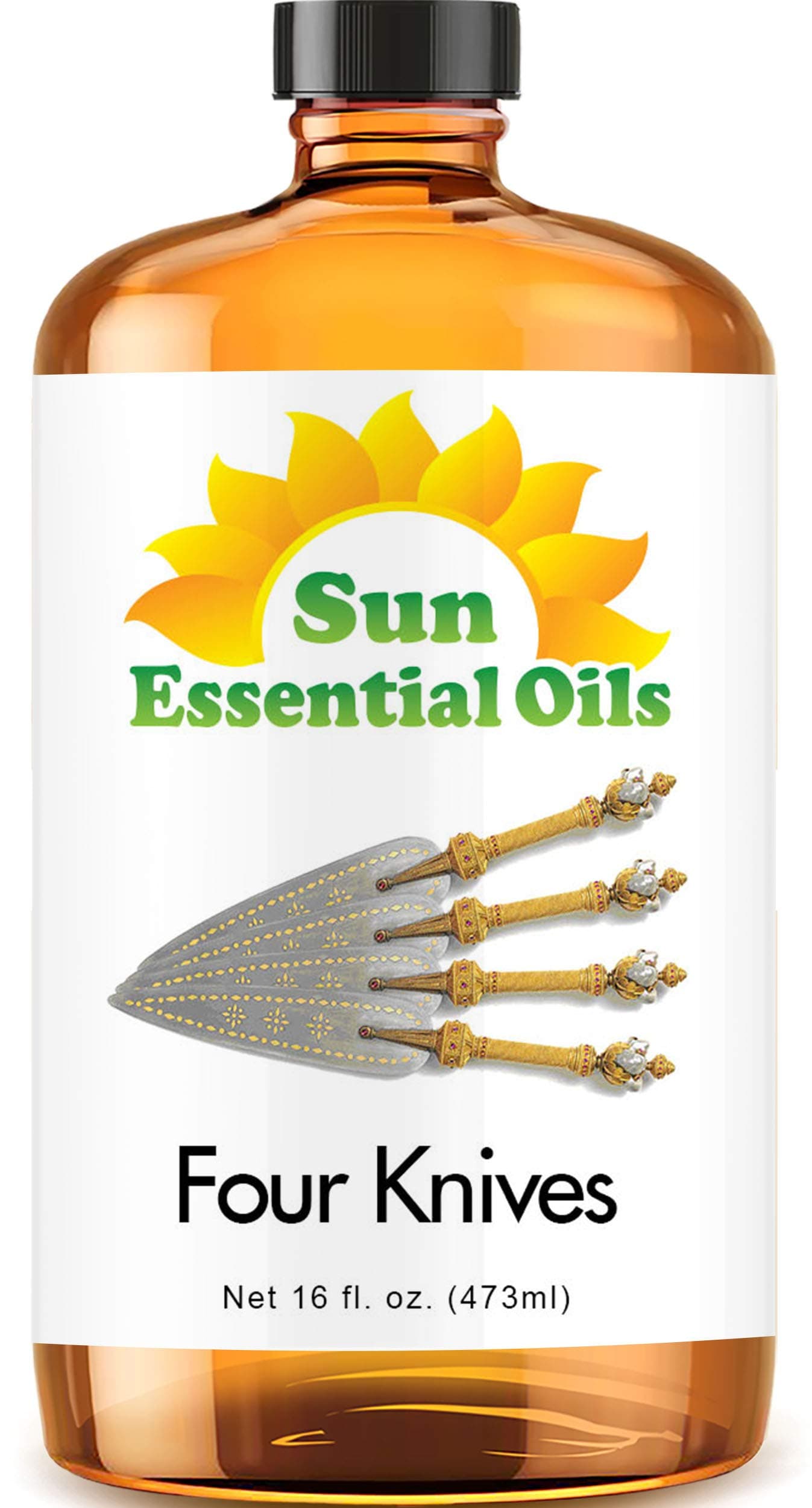 Sun Essential Oils - Four Knives Essential Oil 16oz for Aromatherapy, Diffuser, Candles, Soaps, lotions, or shampoos, DIY