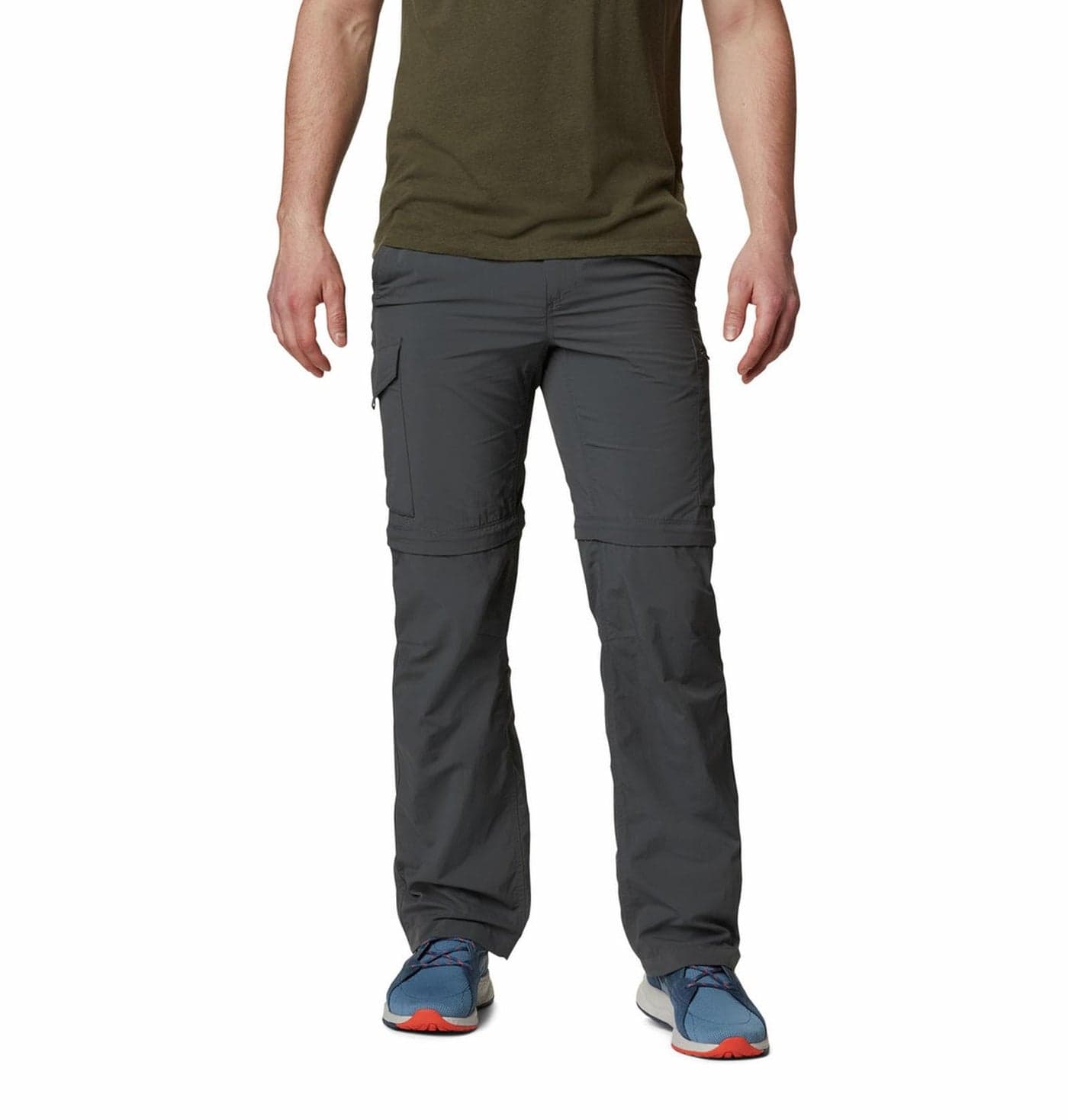 Columbia Men Grey Omni-Wick Silver Ridge Convertible Hiking | Trekking | Camping | Safari Pant, 36 | Moisture Wicking