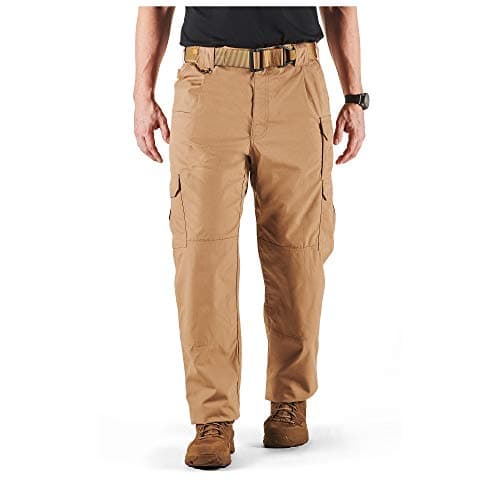 5.11 Tactical Men's Taclite Pro Lightweight Performance Pants, Cargo Pockets, Action Waistband, Coyote, 40W x 32L, Style 74273
