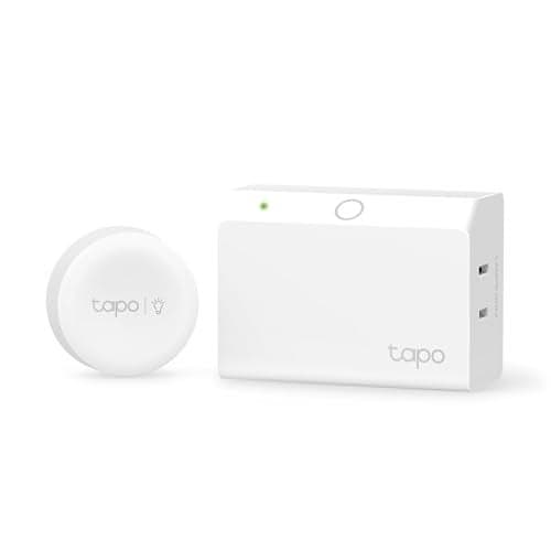 TP-Link Tapo Smart Dimmer Plug KIT, Matter Compatible, Wireless Dimmer Button, Dual Outlets, Max Power 300W, Works w/Apple Home, Alexa & Google Home, ETL Certified, 2.4G Wi-Fi, White (Tapo P135 KIT)