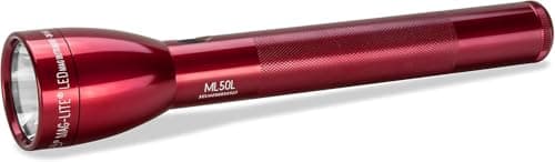 MagLite ML50L 3Cell C LED Flashlight Adjustable Beam High Low Modes WaterResistant Red
