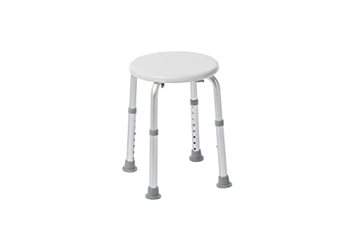 Drive Medical Shower Stool, Adjustable Height, 300 lb Weight Capacity, White