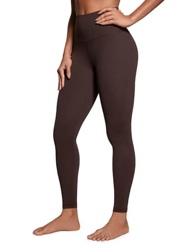 CRZ YOGA Butterluxe High Waisted Lounge Leggings 28'' - Workout Yoga Pants for Women Buttery Soft Hot Fudge Brown Medium