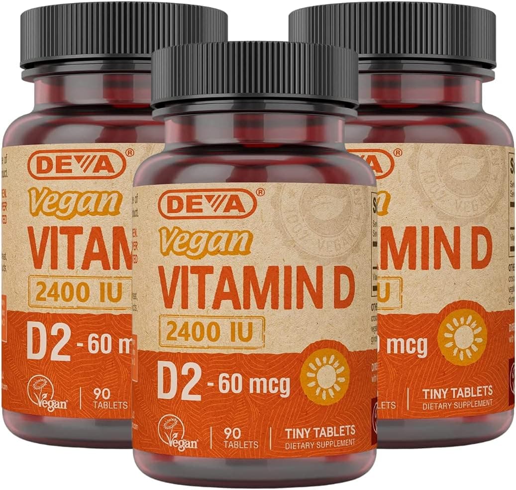 Vegan Vitamin D2 2400 IU Tablets for Adults