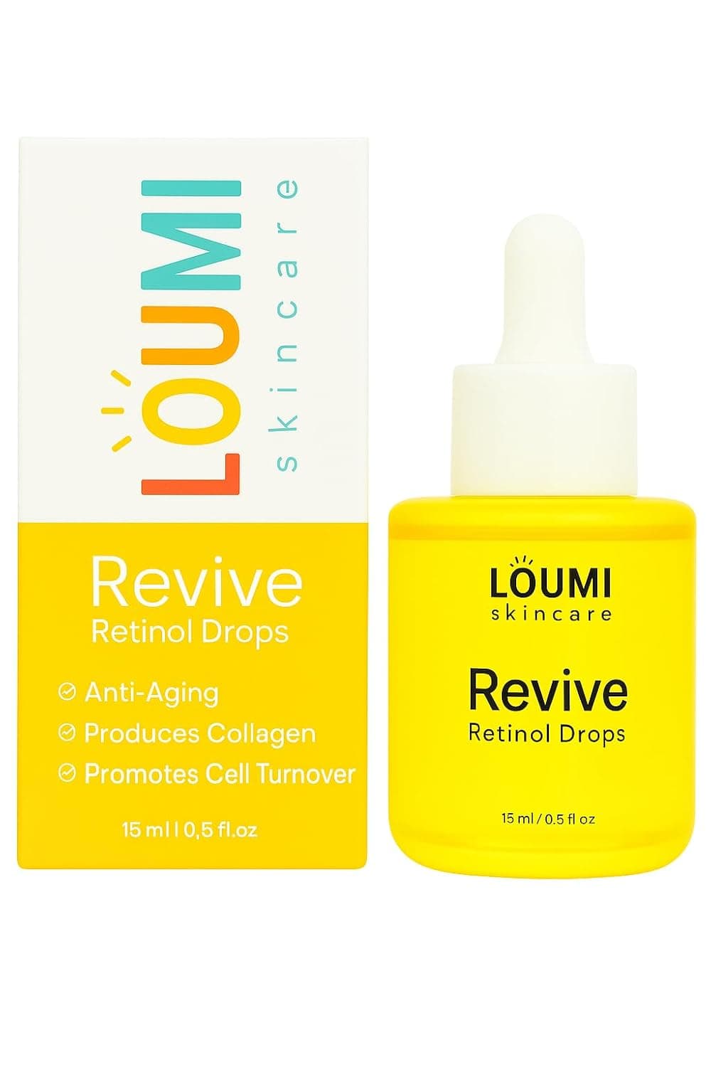 AntiAging Night Time Retinol Hyaluronic Acid Serum By LOUMI Skincare With Vitamin A To Produce Collagen Vegan ParabenFree SulfateFree CrueltyFree Facial Skin Care Products For Women And Men Made In The US