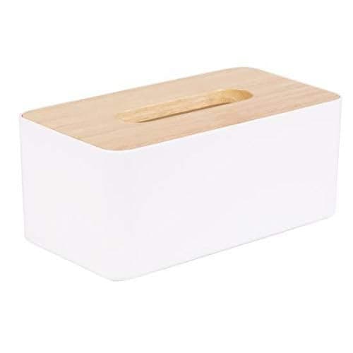 SVK Dream Wooden Cover Plastic Tissue Dispenser/Storage Box/Paper Napkin Holder Stand for Office, Home, Restaurant & Car (Big Size)
