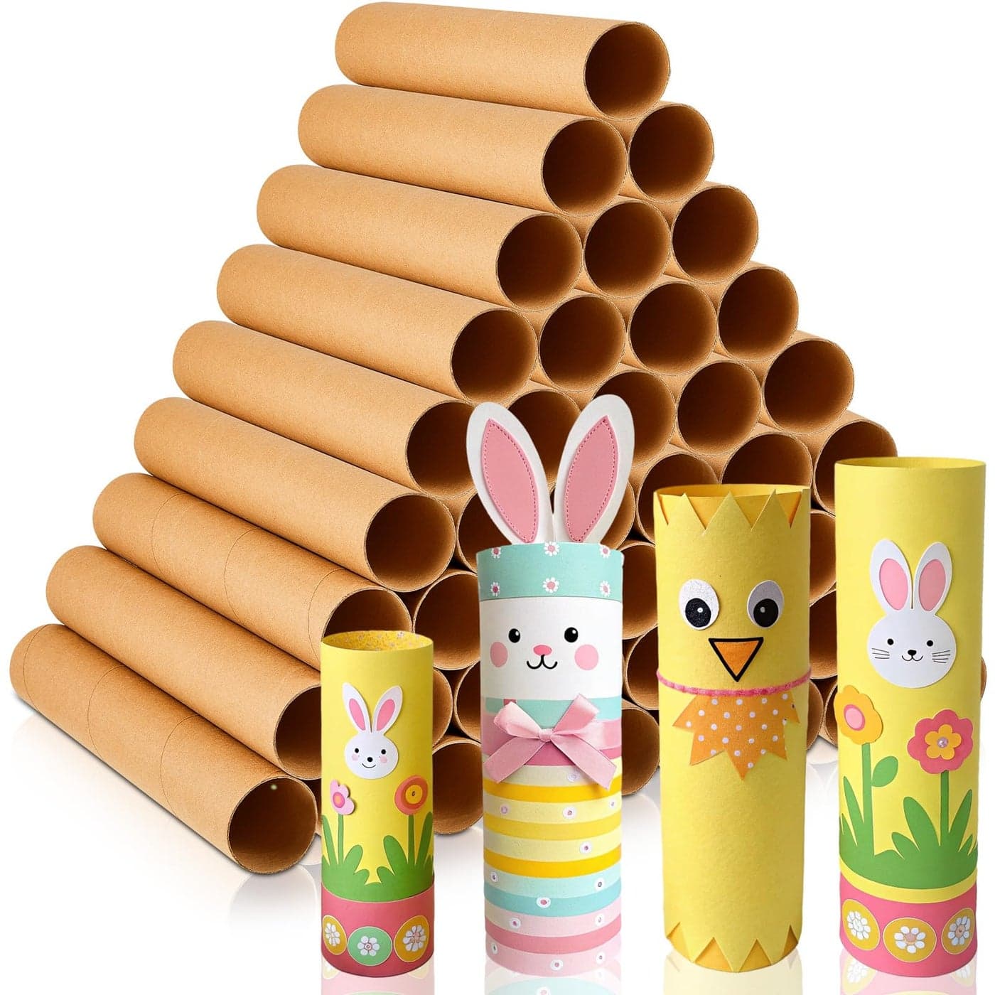 Henoyso 72 Pcs Cardboard Tubes for Craft DIY Empty Toilet Paper Rolls Craft Cardboard Paper Round Tubes for Kids Classrooms School Supplies Gift 177 x 10 InchBrown