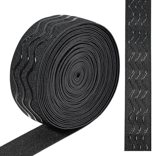 5 Yard Silicone Gripper Elastic Band NonSlip Elastic Band Clothing Tape to Keep Clothes in Place 12 Inch Wide Black Silicone Gripper Tape for Clothing Project Wig Making Accessories