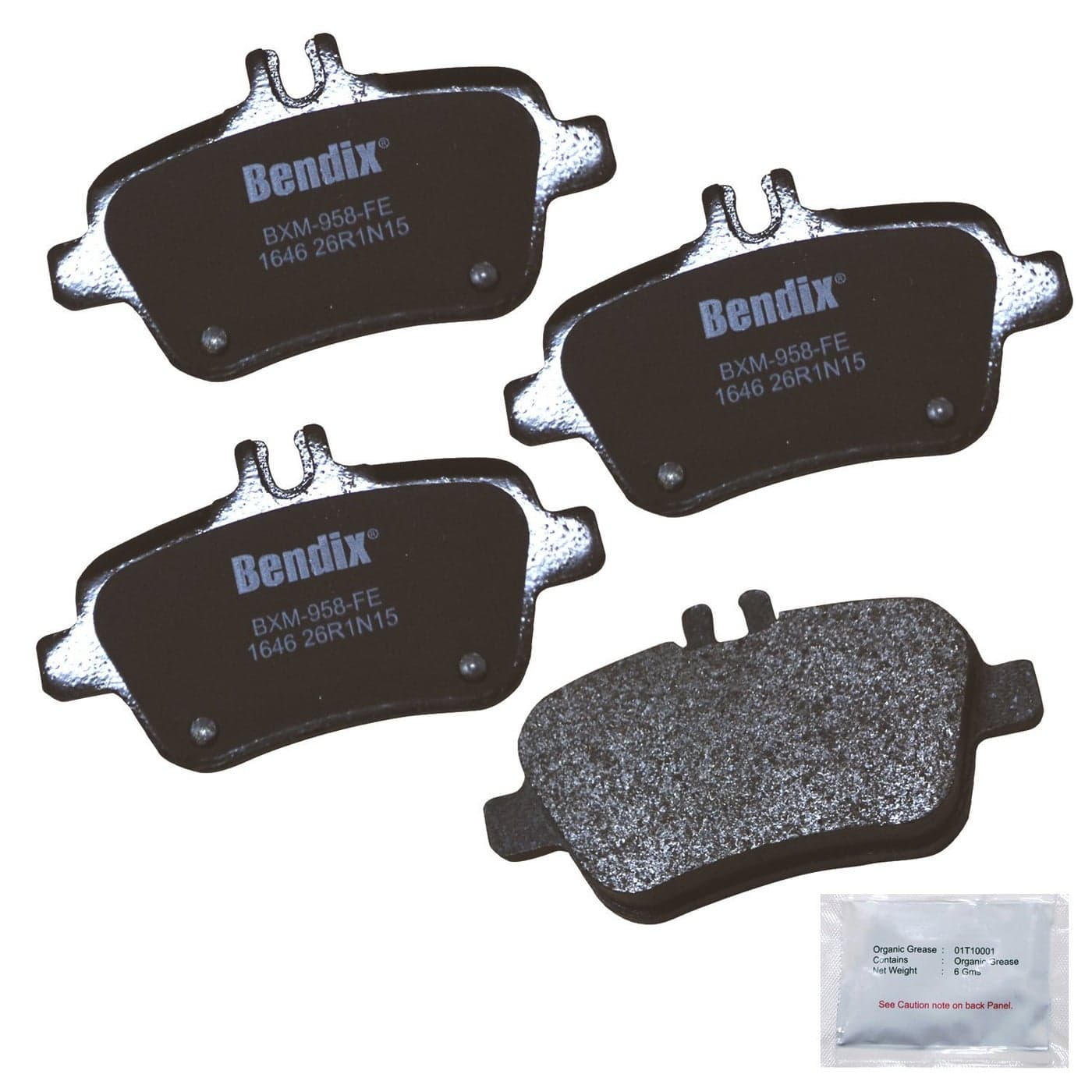 Bendix Priority1 CFM1646 Rear Brake Pads for QX30Benz A180A200A250B180B250B250eB Electric DriveCLA180CLA200CLA250E300GLA180GLA200GLA250SLC180SLC200SLC300SLK200SLK250SLK300SLK350