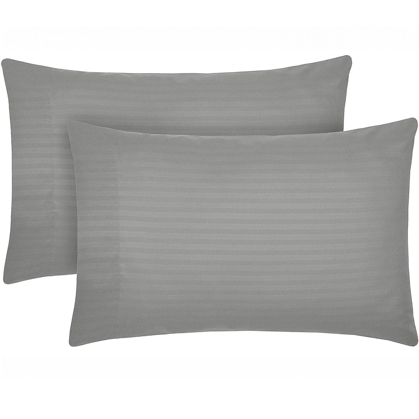 Mellanni Pillow Cases Luxury Extra Soft Cooling Pillow Covers 2 PC Iconic Collection Pillowcases Envelope Closure King 20 x 40 Striped GraySilver