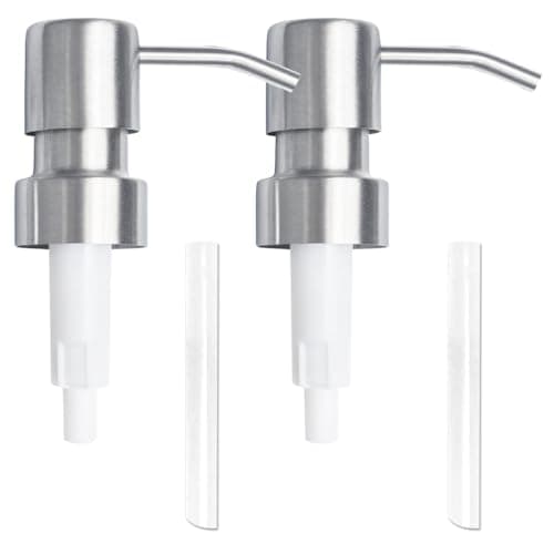 HASTHIP® 304 Rustproof Bathroom Liquid Soap Dispenser Replacement Pump, Stylish Reusable Pump for Kitchen & Bathroom, Durable Design, Ideal for Hand Wash, Lotion & Liquid Soap, 2-Pack