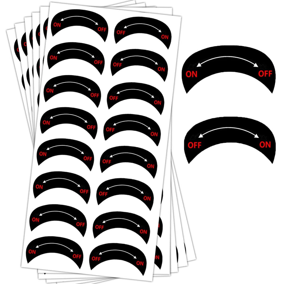 Off ON Direction Indicating Stickers12 07 Inch Self Adhesive Waterproof Dials Stickers for Stove96 Pcs