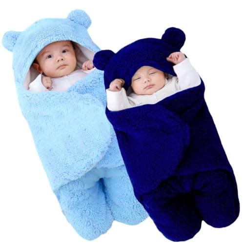 BRANDONN Baby Blanket Newborn Gift Pack of Swaddle Wrapper, 0-9 Months, Length 68 cm x Width 68 cm