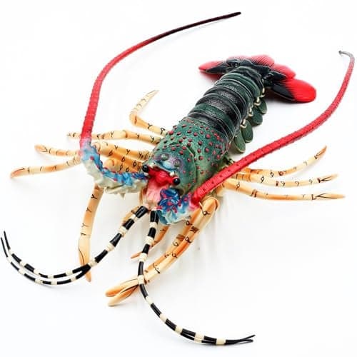 Higherbros Large Lobster Toys Sea Life Animal Toys Ocean World Realistic Marine Animal Creature Action Figure Birthday Cake Copper for Kids
