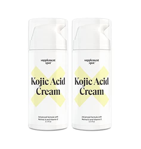 Supplement Spot Kojic Acid Face Cream for Dark Spots Retinol A Vitamin E Dark Spot Treatment for Women AntiAging Even Skin Tone Natural Kojic Acid Cream for Women 34 Oz 2 Pack
