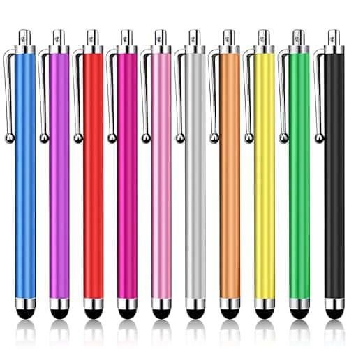 YITIAOXIAOYU 10 Pack Stylus Pen,High Precision and Sensitivity Stylus for Everyday Writing,Stylus Pen for Touchscreen Drawing,Universal Stylus Compatible with Touch Screens,10 Colors