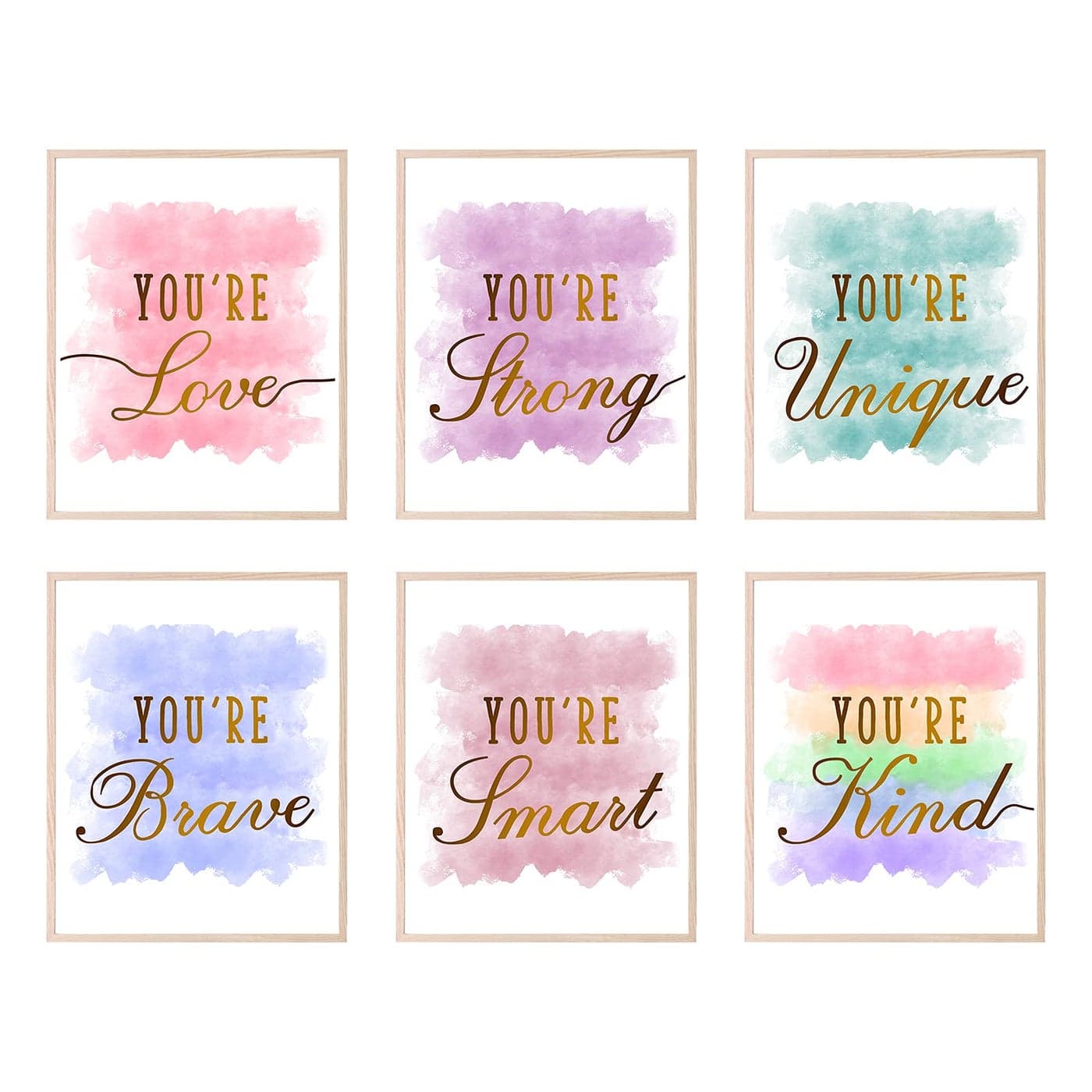 HOMANGA Girls Room Decor Posters Kids Rooms Wall Art Girls Room Wall Decor Posters for Teen Girl Girls Wall Decor Prints for Bedroom Nursery Rooms Playroom Set of 6 8X10 Inch Unframed