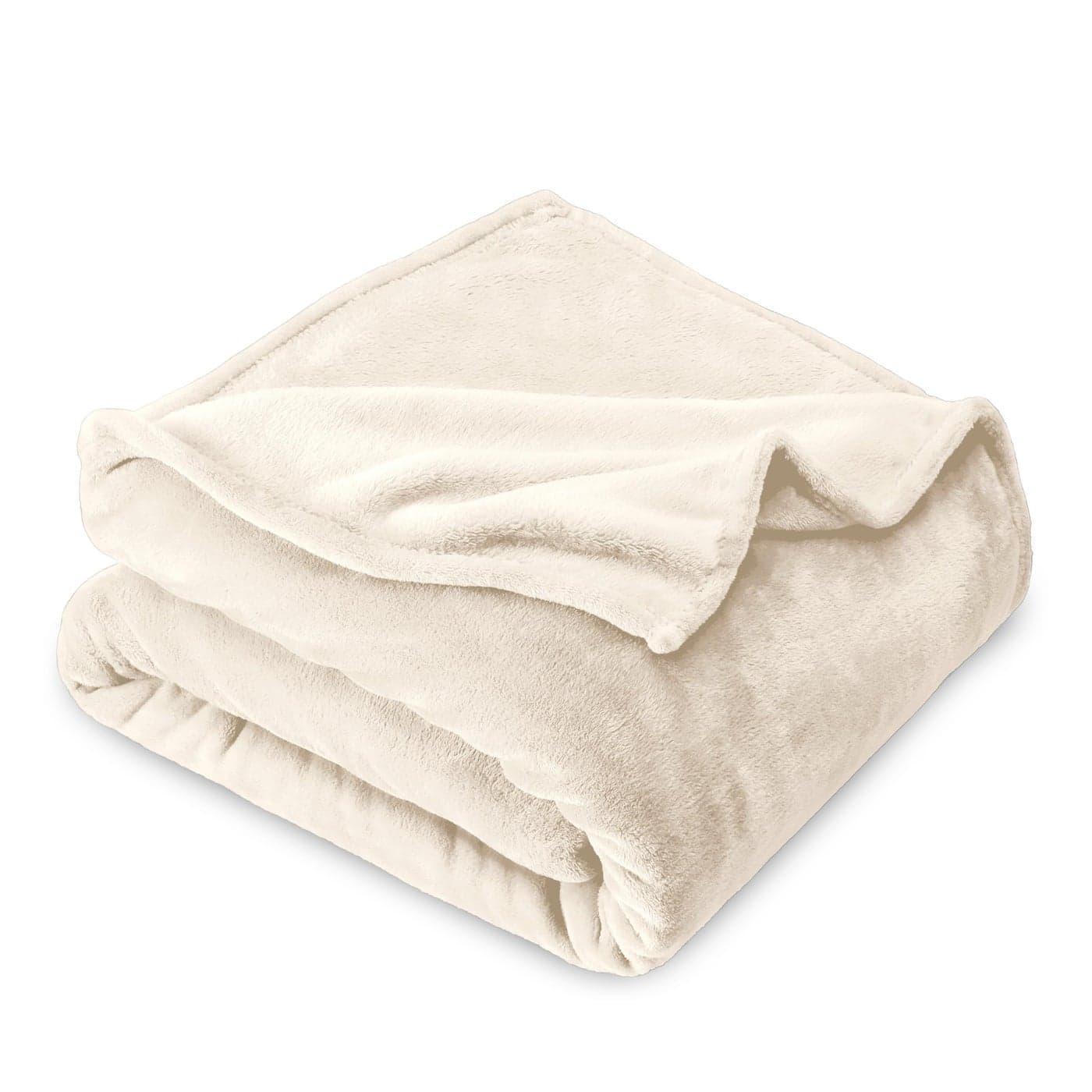 Bare Home Fleece Blanket - Twin/Twin Extra Long - Vanilla - Lightweight Blanket for Bed, Sofa, Couch, Movie Night, Camping, and Travel - Microplush - Ultra Soft Warm Blanket (Twin/Twin XL, Vanilla)