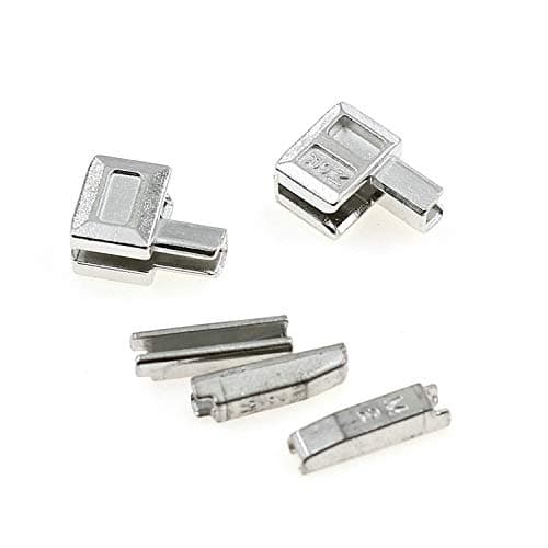 Leekayer 20 Sets Chrome Zipper Latch Slider Retainer for Metal Zipper Repair
