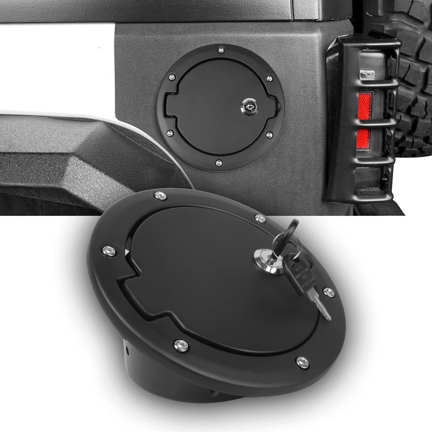 Phamyor Locking Gas Cap Cover for Jeep Wrangler