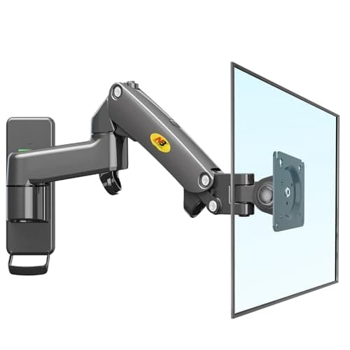NB North Bayou TV Monitor Wall Mount Bracket Full Motion Articulating Swivel for 17-27" Monitors (Load Capacity from 4.4 to 15.4lbs) Double Extension F150-S