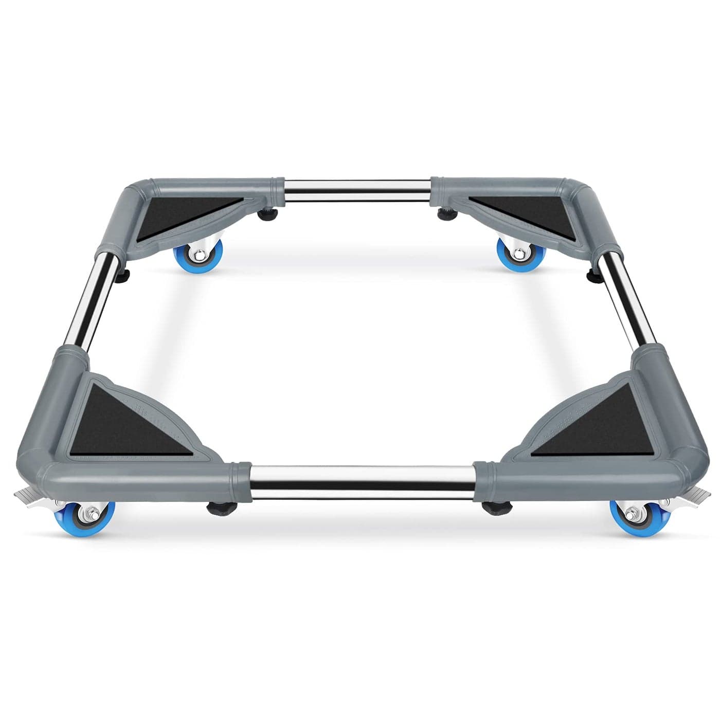 SPACECARE Mini Fridge Stand Furniture Dolly Mobile Roller with 4 Locking WheelsBase Adjustable Refrigerator Washing Machine Stand Moving Cart Appliance Dolly Cart Roller Pedestal Grey