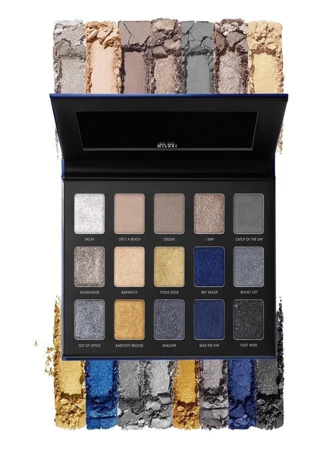 Milani Gilded Coast Eyeshadow Palette – 15 Luxe Shades with Matte, Shimmer & Metallic Finishes for Coastal-Inspired Looks