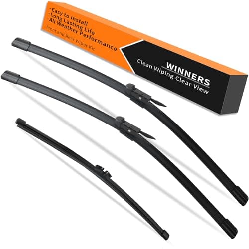 WINNERS Windshield Wipers for Ford Bronco 2021 2022 2023 2024, (Not for Bronco Sport) OEM Quality Wiper Blades for My Car, Include Front Windshield Wipers 17 Inch and Rear Wiper Blade