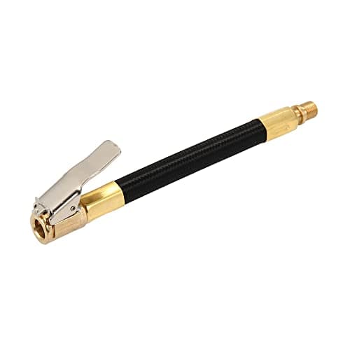 X AUTOHAUX Copper Nylon 10cm 4" Tire Valve Connect Pipe Air Chuck Inflator Compressor Pump Extension Hose for Car Motorbike Bike Quick Connect