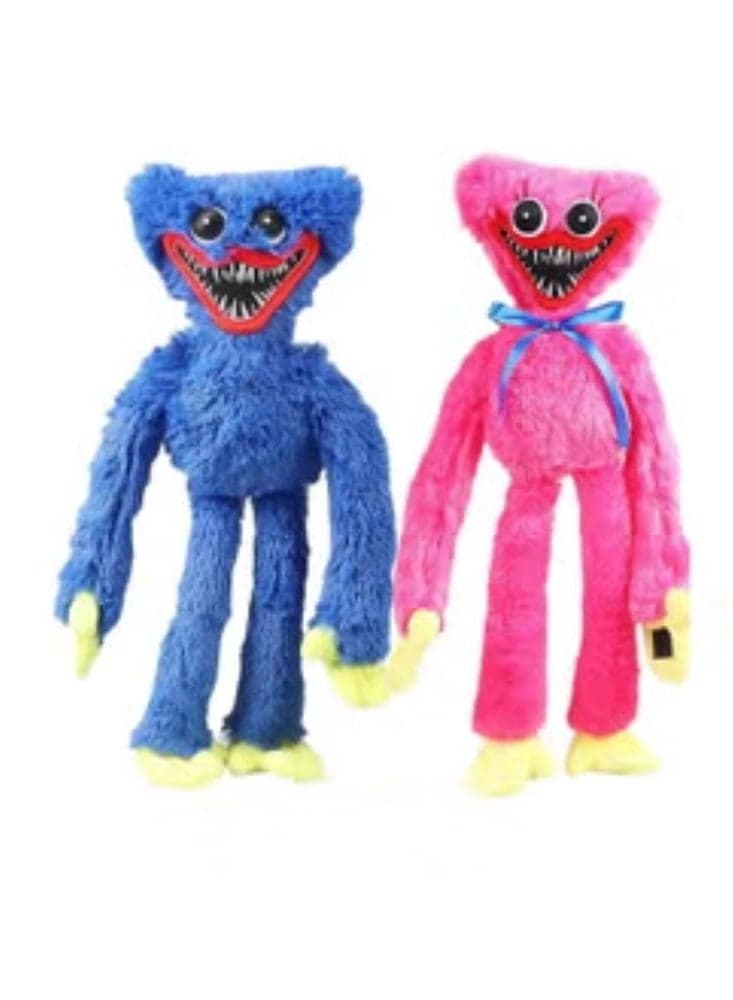 2 Pieces Poppy Playtime Huggy Wuggys Plush Toys Blue and Pink 40cm