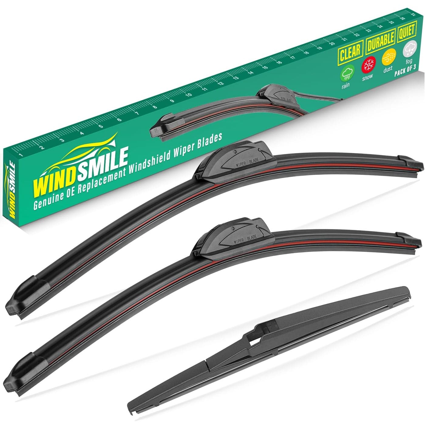26 20 12 Windshield Wiper Blades Replacement for Hyundai Palisade 2020 2021 2022 2023 Premium All Weather Front Rear Wipers Set OEM Quality Pack of 3