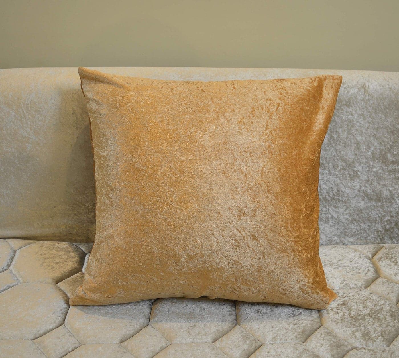 Khooti Sparkle Velvet Cushion Cover, 26x26 | Copper Gold | Pack of 5 | Solid Plain Soft & Smooth, Decorative Cushion Covers for Living Room, Bedroom, Couches, Chairs, Sofas, Beds & Home Decor