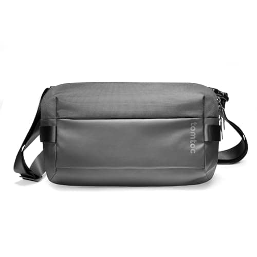 tomtoc 7L Sling bag for 11-inch iPad Pro M5(2025)/M4/M2/M1, 11" iPad Air M3/M2, 11" iPad A16, Water-resistant Crossbody Shoulder Bag for Men Women, EDC Casual Chest Pack for Travel, Work, Gym, Sport