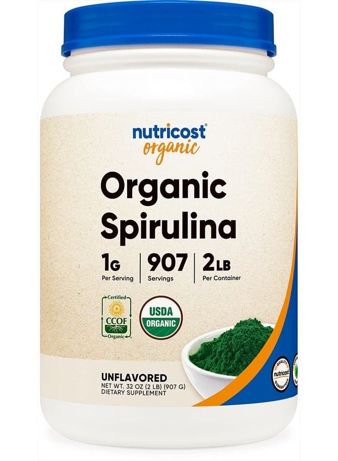 Organic Spirulina Powder 2 LB - Pure, Certified Organic Spirulina