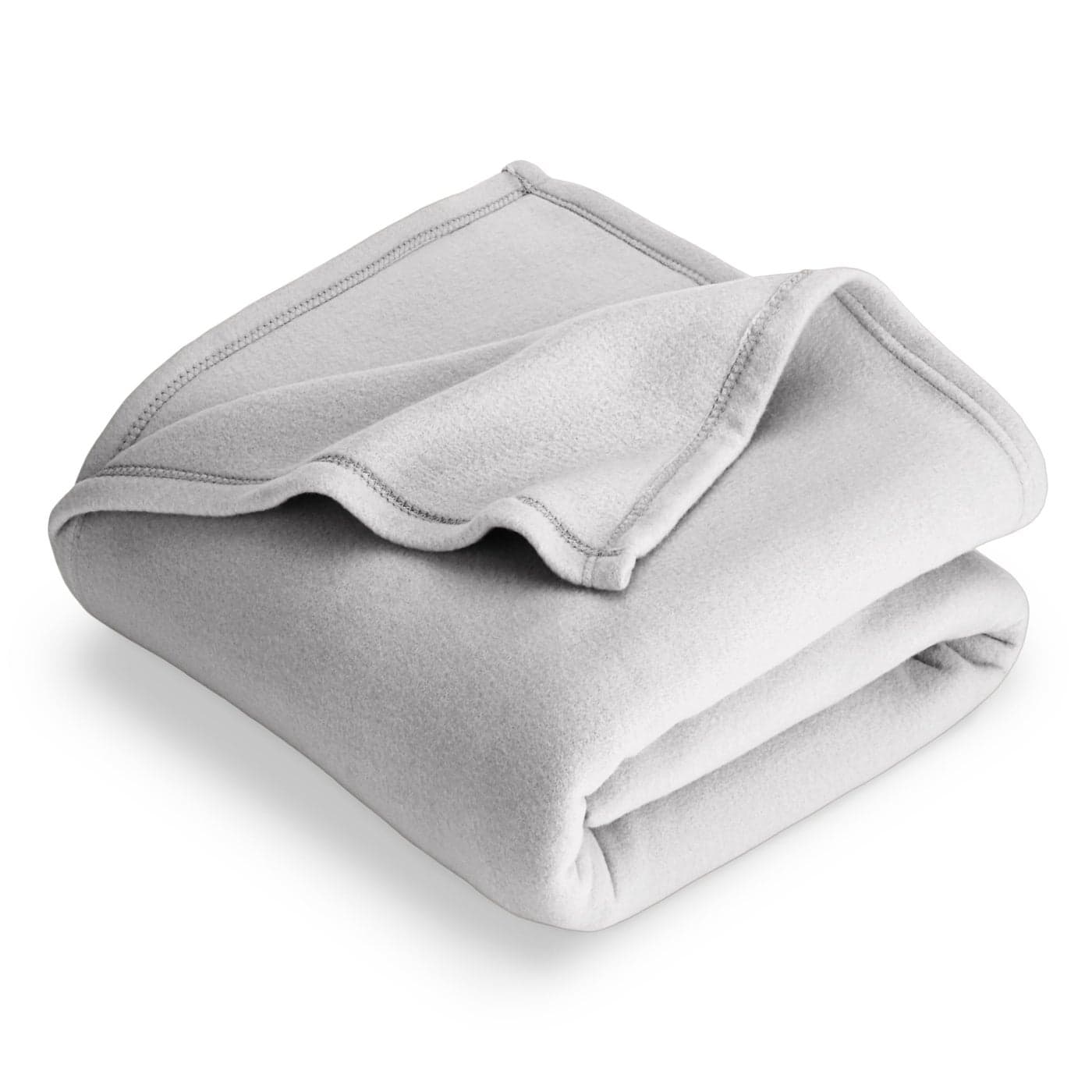 Bare Home Polar Fleece Blanket FullQueen Warm Cozy Premium Fleece Throw for Bed Sofa Camping Travel and Cold Nights Lightweight Blanket FullQueen Light Grey