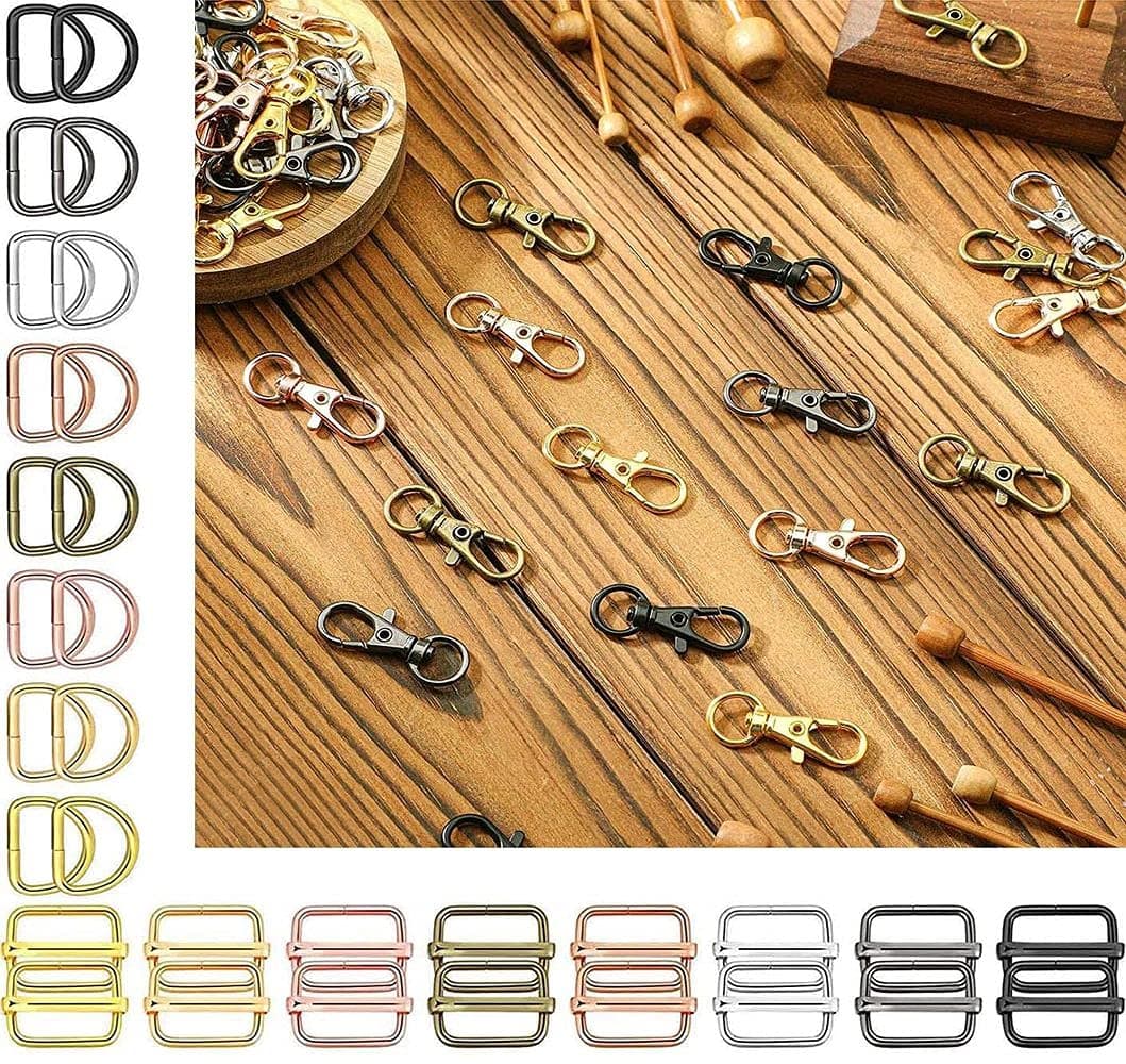 DIY DIYC10193 Crafts 1 inch Round Swivel Snap Hooks and Round Rings Metal Swivel Lanyard Snap Round Hook1 inch 5 Pcs Swivel Snap D Hooks Nickel Silver