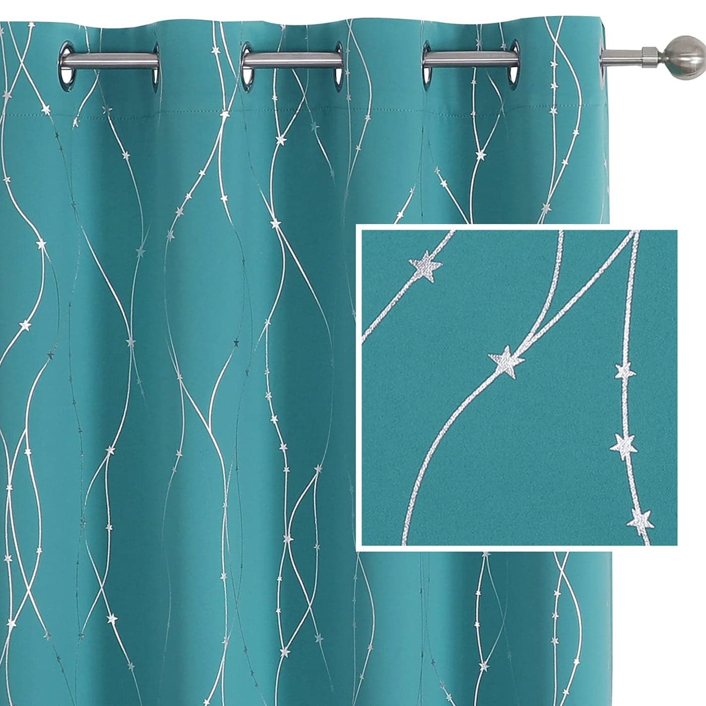 SMILE WEAVER Turquoise Blackout Curtains for Bedroom 54 Inch LongRoom Darkening Soft Thick Thermal Insulated Light Blocking Window Drapes for Living RoomNursery 2 PanelsTeal Green