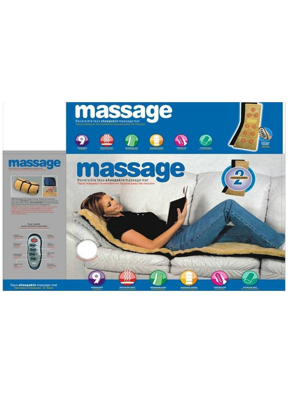 Electric Full body Massager Mattress for Pain Relief Vibration at Bed Chair Sofa, Massager bed with remote control,home body massager head leg