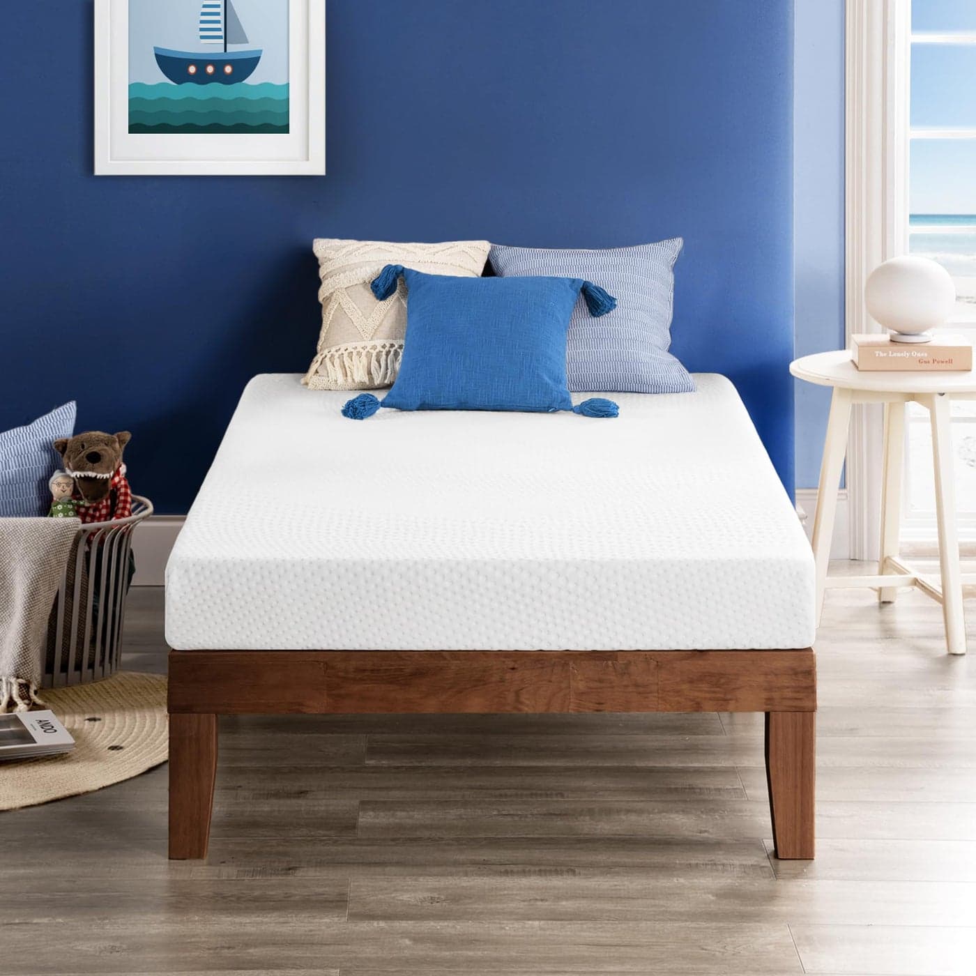 Best Price Mattress 5 Inch Twin Mattress Cooling Gel Memory Foam Mattress for Kids and Adults Medium Firm Mattress BedinABox White
