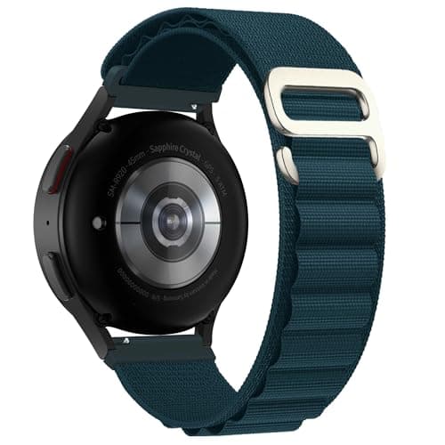 EDNITA 22mm SmartWatch Strap With Alpine Loop For Noise Colorfit Ultra/Oneplus 46mm/Samsung Galaxy Watch 3 45mm/Realme S/S Pro/ & With All 22mm Watches-Navy-Pack Of 1