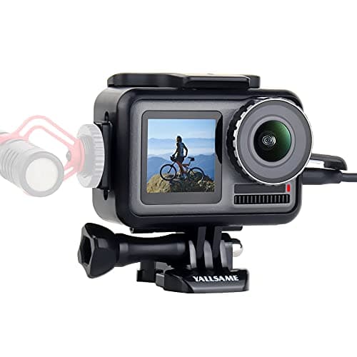 YALLSAME Frame Case for DJI Osmo Action 1 Skeleton Housing Protective Shell Cage with Cold Shoe Mount Photography Vlog Accessories Kit for DJI Action 1