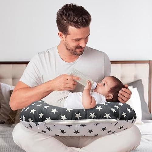 MOM & SON Adjustable Baby Breast Feeding Pillow, Nursing Pillow, Maternity Feeding Pillow