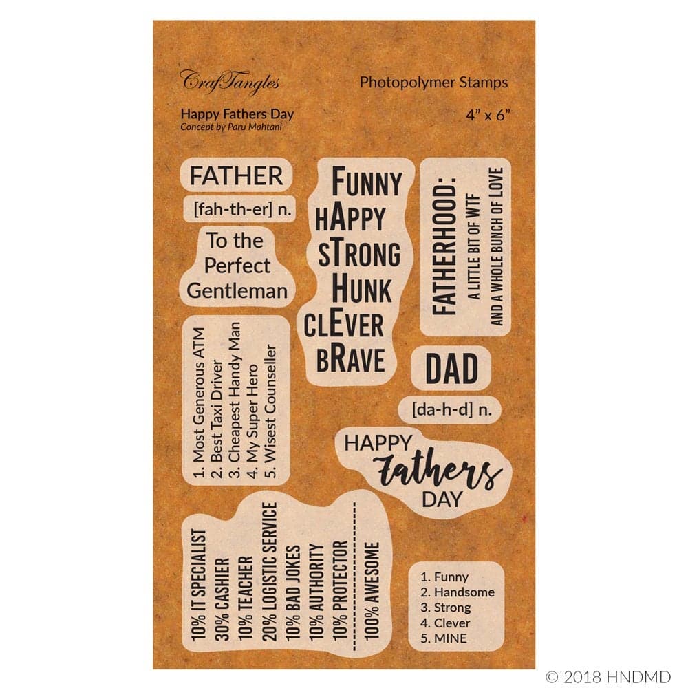 CrafTangles Photopolymer Stamps Happy Fathers Day