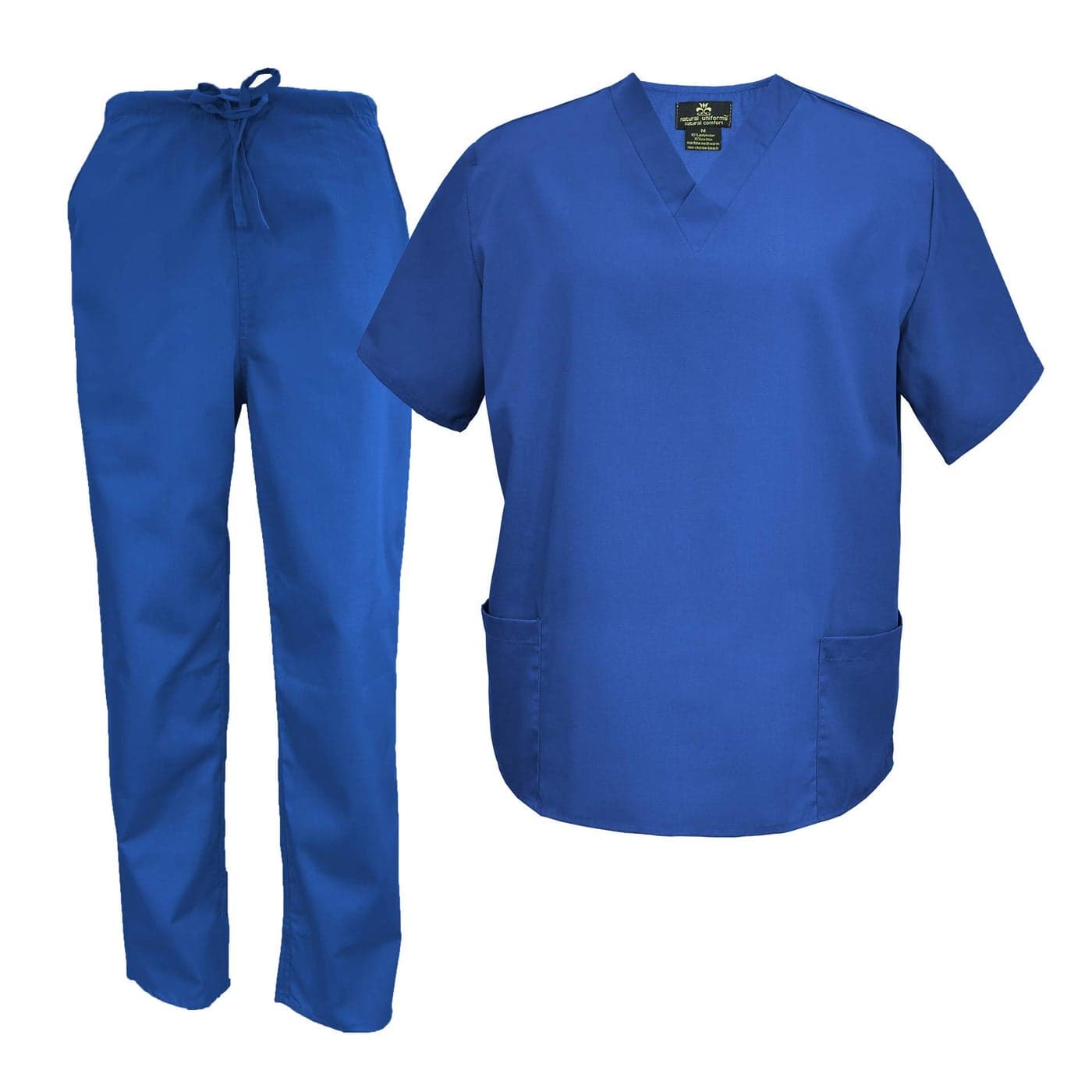 MM Scrubs Mens Scrub Set Medical Scrub Tops and Pants XLarge Dark Royal Blue