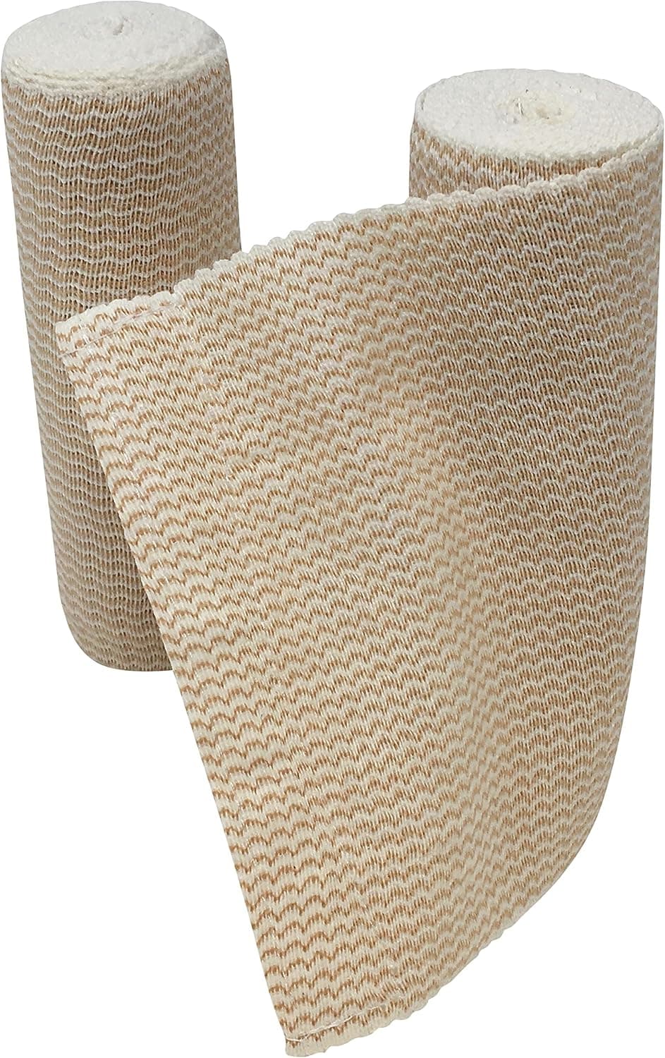 Elastic Bandage with Self-Closure (6 Inch Wide) (Cotton - up to 15 Feet Long Stretched) - Pack of 2